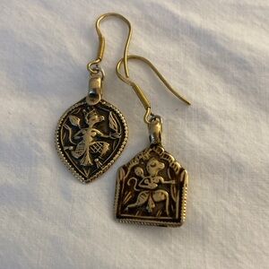 Gold-Toned Dangle Earrings